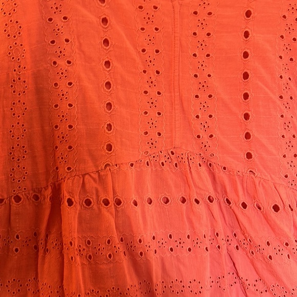 Loft size 22 coral eyelet lace top. Euc - Picture 5 of 8